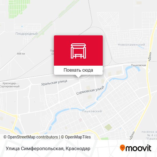 Карта Улица Симферопольская