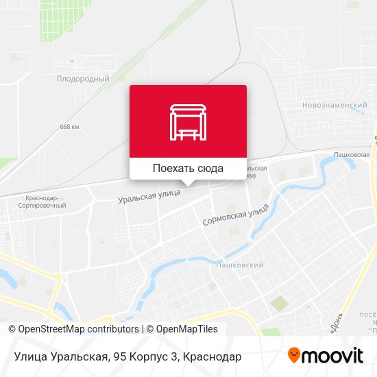 Карта Улица Уральская, 95 Корпус 3