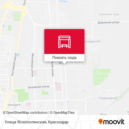 Карта Улица Яснополянская