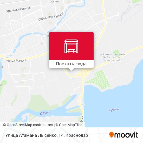 Карта Улица Атамана Лысенко, 14
