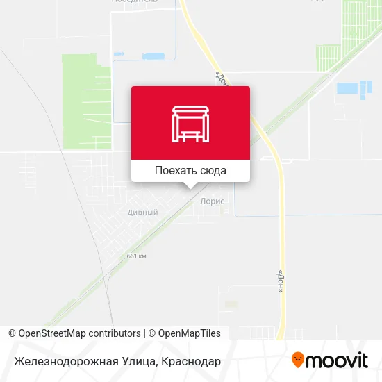 Карта Железнодорожная Улица