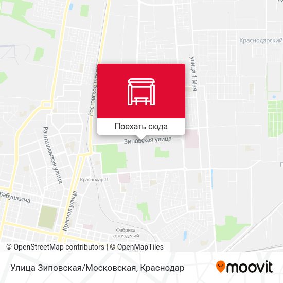 Карта Улица Зиповская/Московская