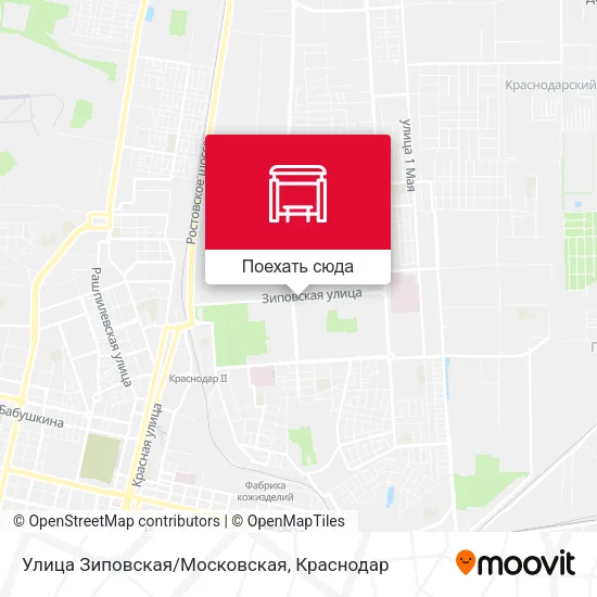Карта Улица Зиповская/Московская