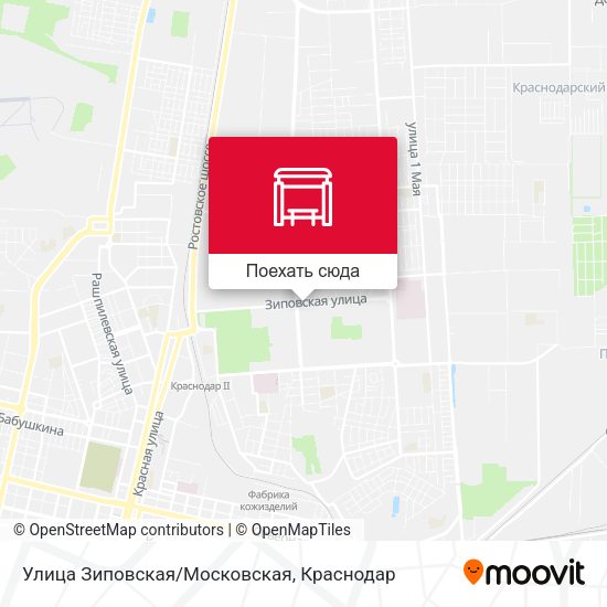 Карта Улица Зиповская/Московская