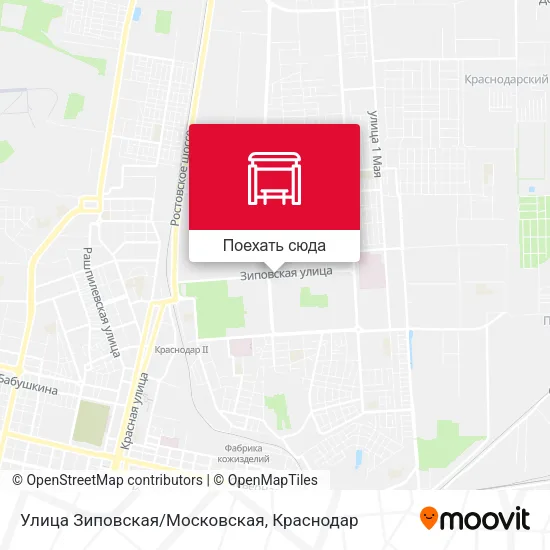 Карта Улица Зиповская/Московская