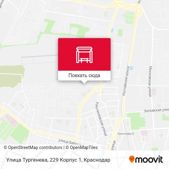 Карта Улица Тургенева, 229 Корпус 1
