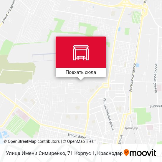 Карта Улица Имени Симиренко, 71 Корпус 1