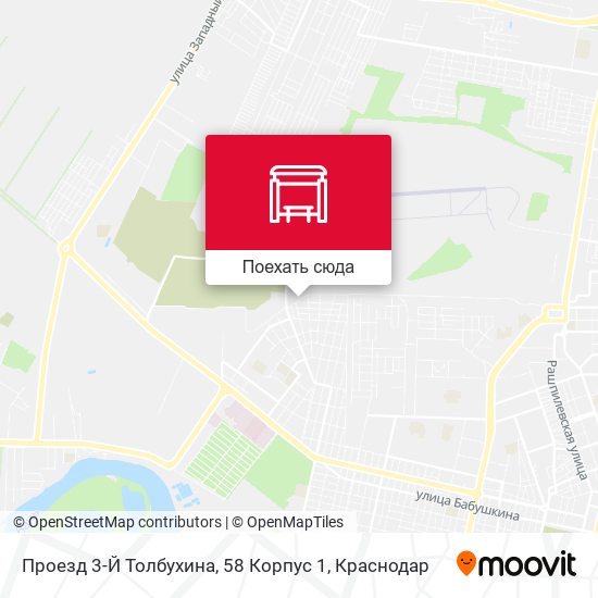 Карта Проезд 3-Й Толбухина, 58 Корпус 1