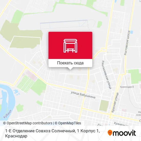 Карта 1-Е Отделение Совхоз Солнечный, 1 Корпус 1