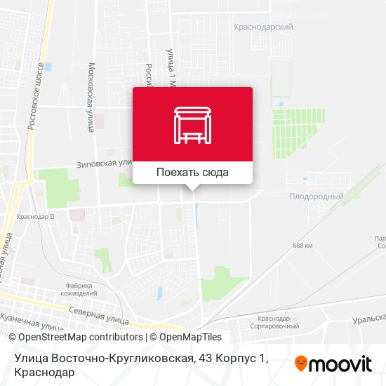 Карта Улица Восточно-Кругликовская, 43 Корпус 1