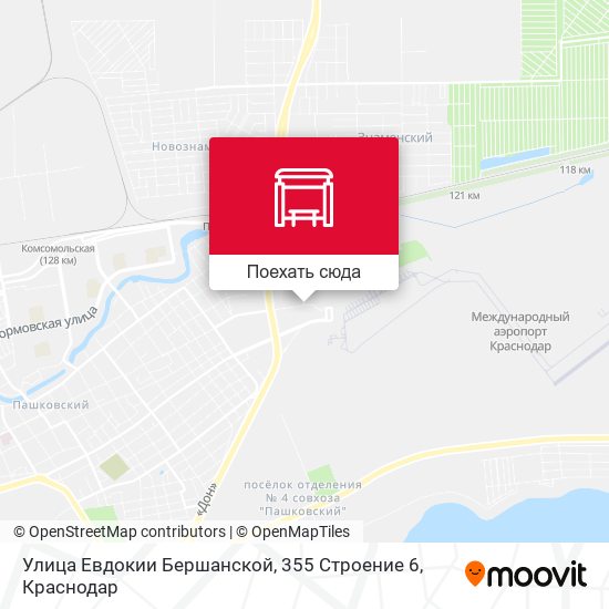 Карта Улица Евдокии Бершанской, 355 Строение 6
