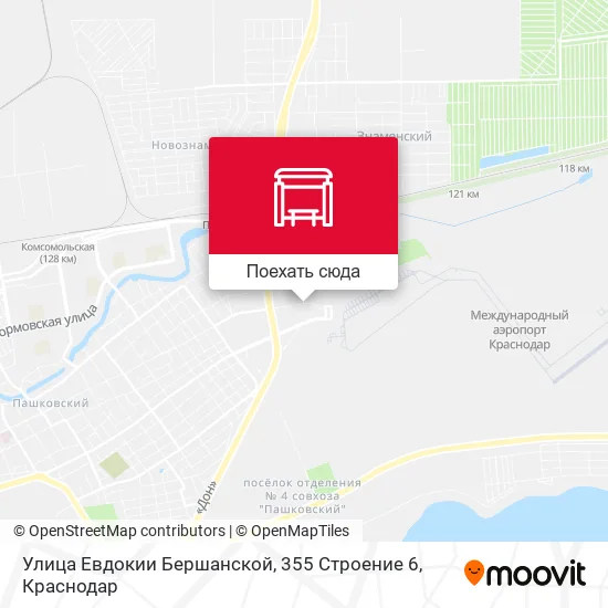 Карта Улица Евдокии Бершанской, 355 Строение 6