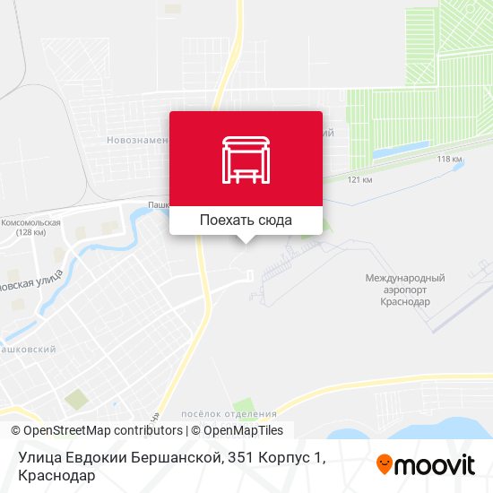 Карта Улица Евдокии Бершанской, 351 Корпус 1