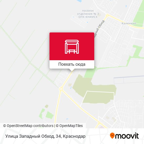 Карта Улица Западный Обход, 34