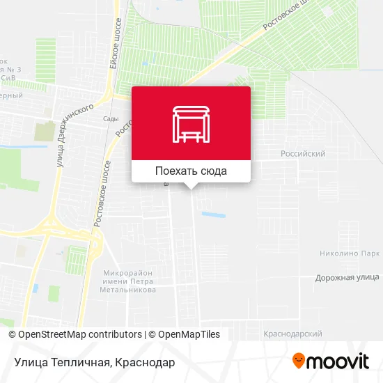 Карта Улица Тепличная