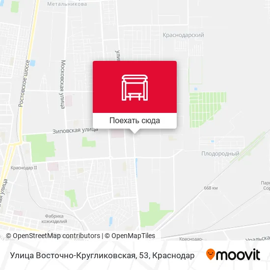 Карта Улица Восточно-Кругликовская, 53