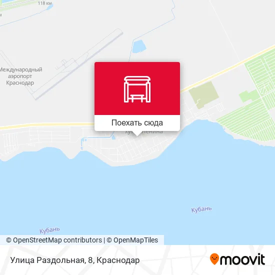 Карта Улица Раздольная, 8