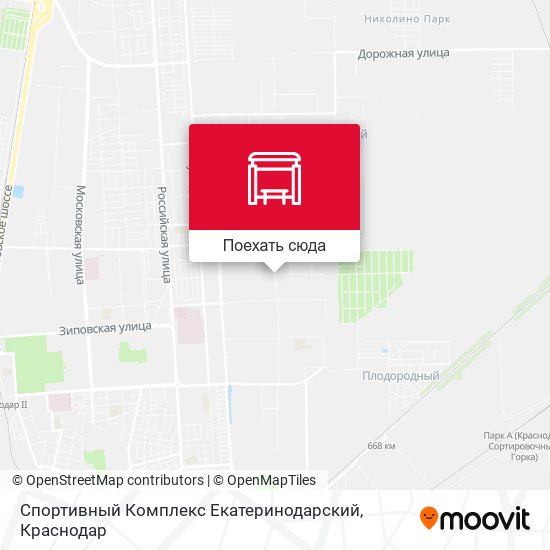 Карта Спортивный Комплекс Екатеринодарский