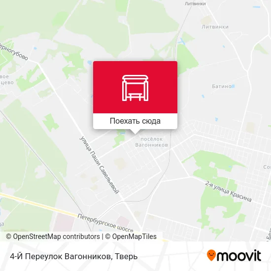 Карта 4-Й Переулок Вагонников