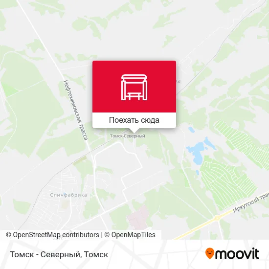 Карта Томск - Северный