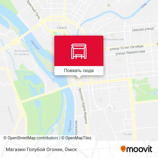 Карта Магазин Голубой Огонек