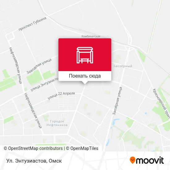 Карта Ул. Энтузиастов