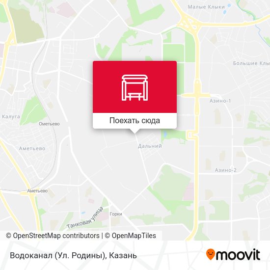 Карта Водоканал (Ул. Родины)