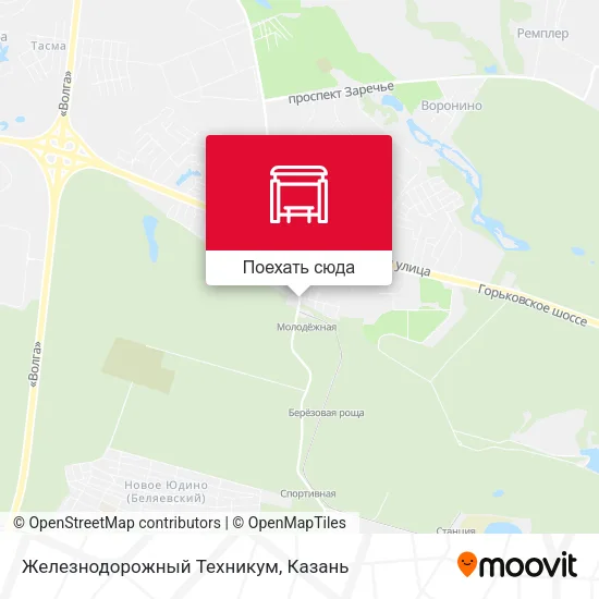 Карта Железнодорожный Техникум
