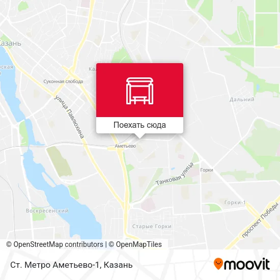 Карта Ст. Метро Аметьево-1