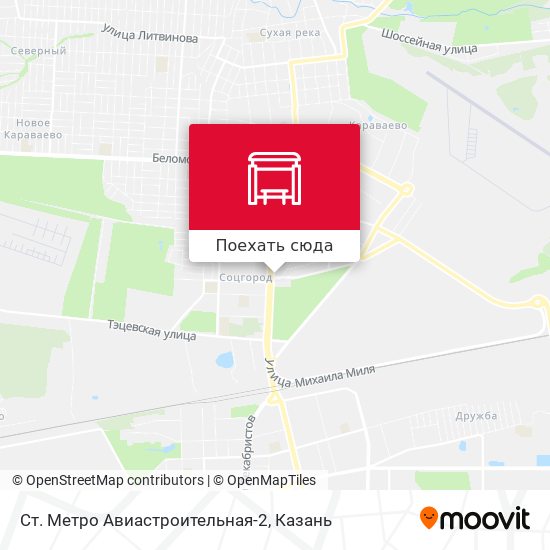 Карта Ст. Метро Авиастроительная-2