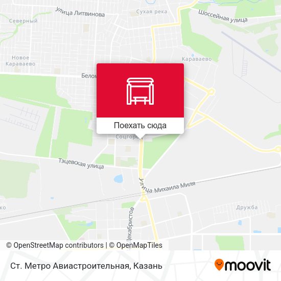 Карта Ст. Метро Авиастроительная