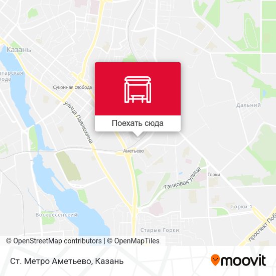 Карта Ст. Метро Аметьево