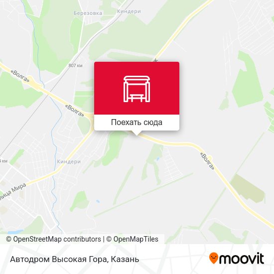 Карта Автодром Высокая Гора