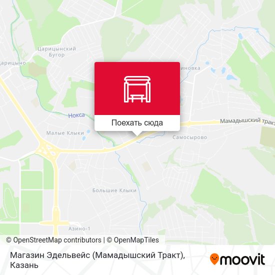 Карта Магазин Эдельвейс (Мамадышский Тракт)