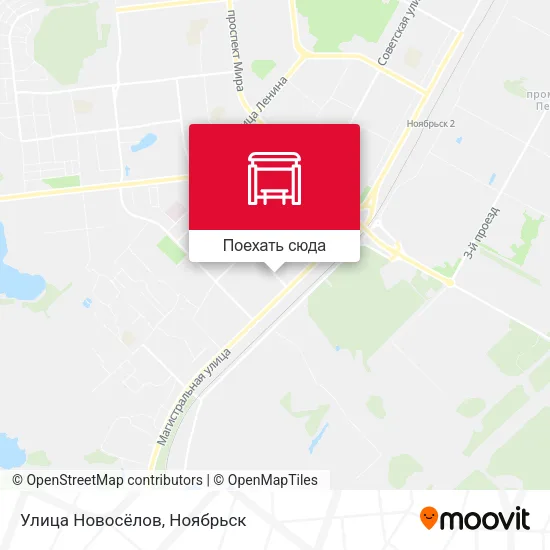 Карта Улица Новосёлов