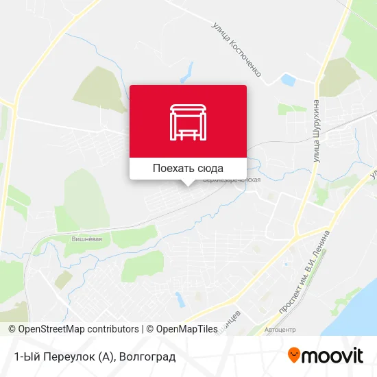 Карта 1-Ый Переулок (А)