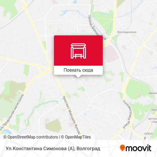 Карта Ул.Константина Симонова (А)