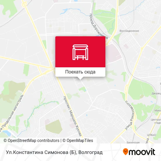 Карта Ул.Константина Симонова (Б)