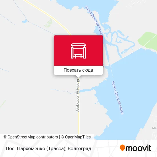 Карта Пос. Пархоменко (Трасса)