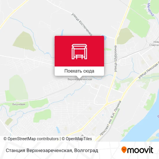 Карта Станция Верхнезареченская