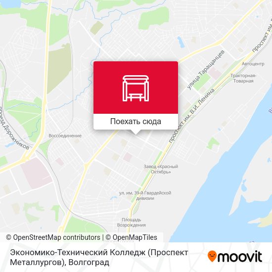 Карта Экономико-Технический Колледж (Проспект Металлургов)