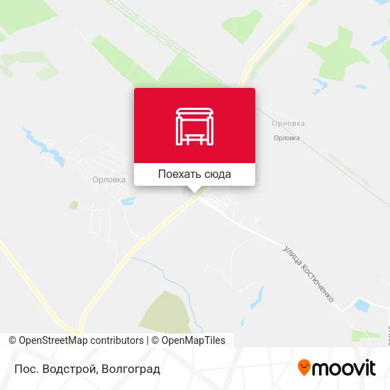 Карта Пос. Водстрой