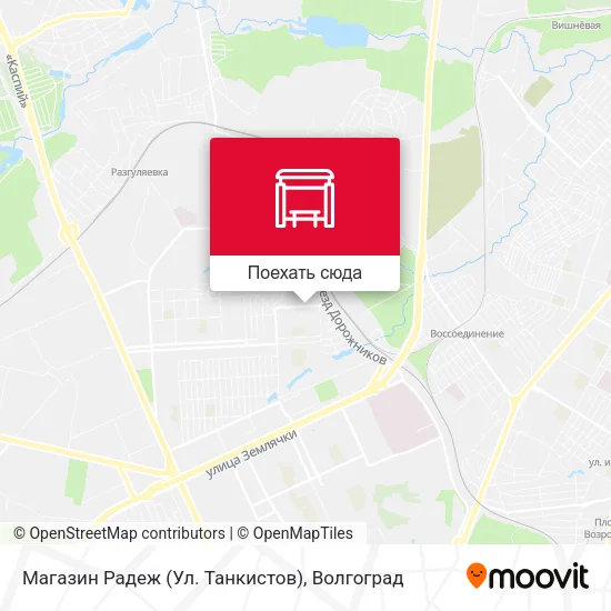 Карта Магазин Радеж (Ул. Танкистов)