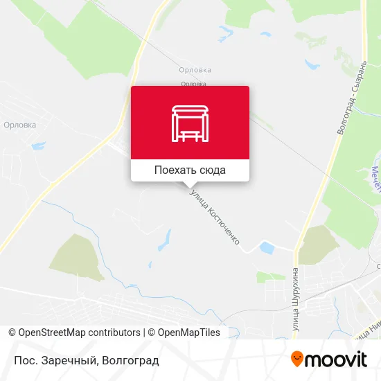 Карта Пос. Заречный