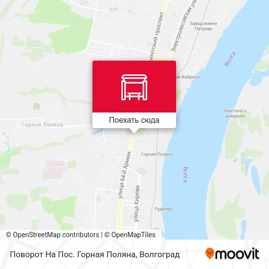 Карта Поворот На Пос. Горная Поляна
