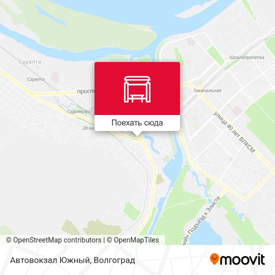 Карта Автовокзал Южный
