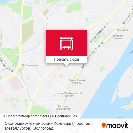 Карта Экономико-Технический Колледж (Проспект Металлургов)