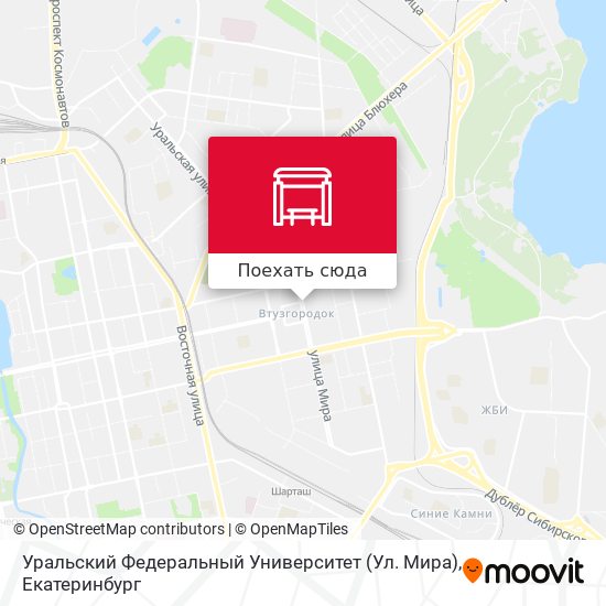 Карта Уральский Федеральный Университет (Ул. Мира)