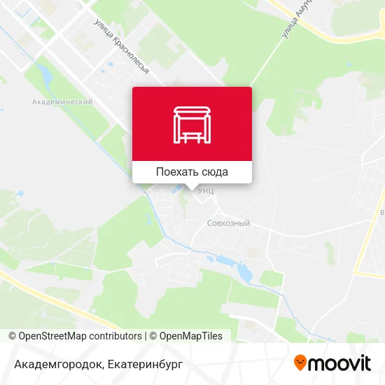 Карта Академгородок