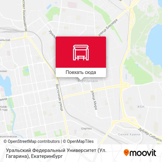 Карта Уральский Федеральный Университет (Ул. Гагарина)